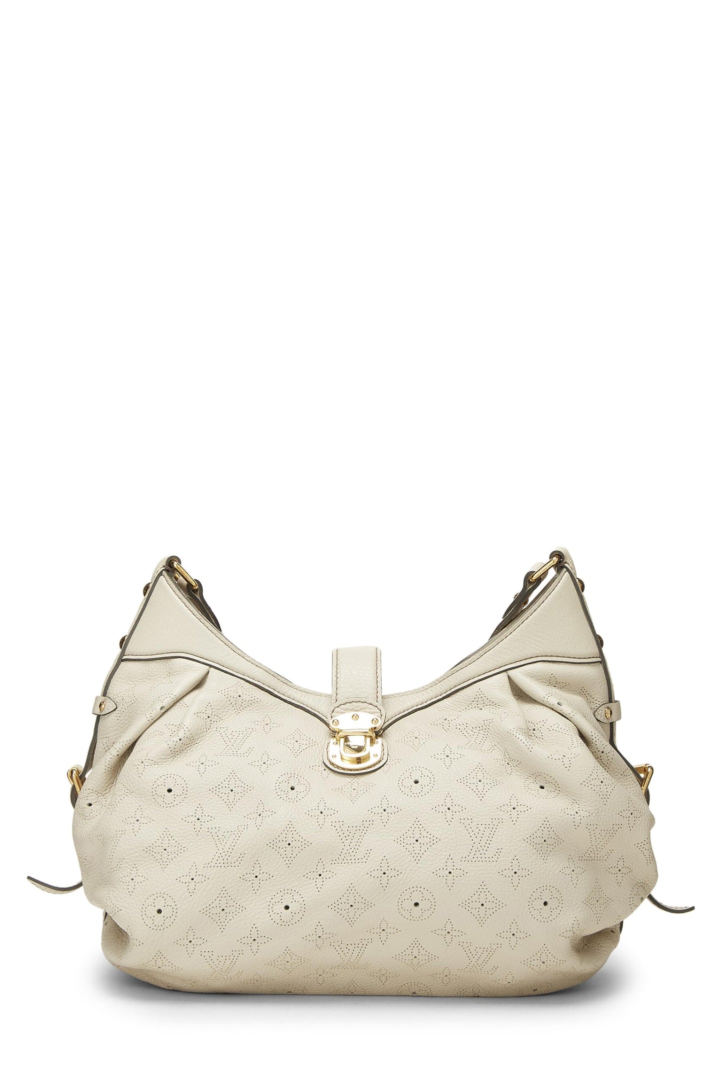 Louis Vuitton, Cuero Mahina con monograma blanco Pre-Loved XS, Blanco