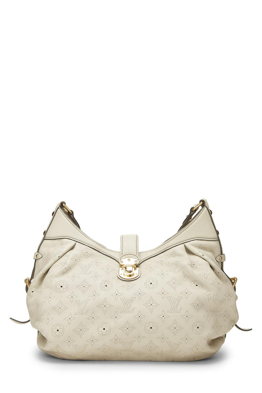 Louis Vuitton, sac à main en cuir Mahina XS blanc monogrammé d'occasion, blanc