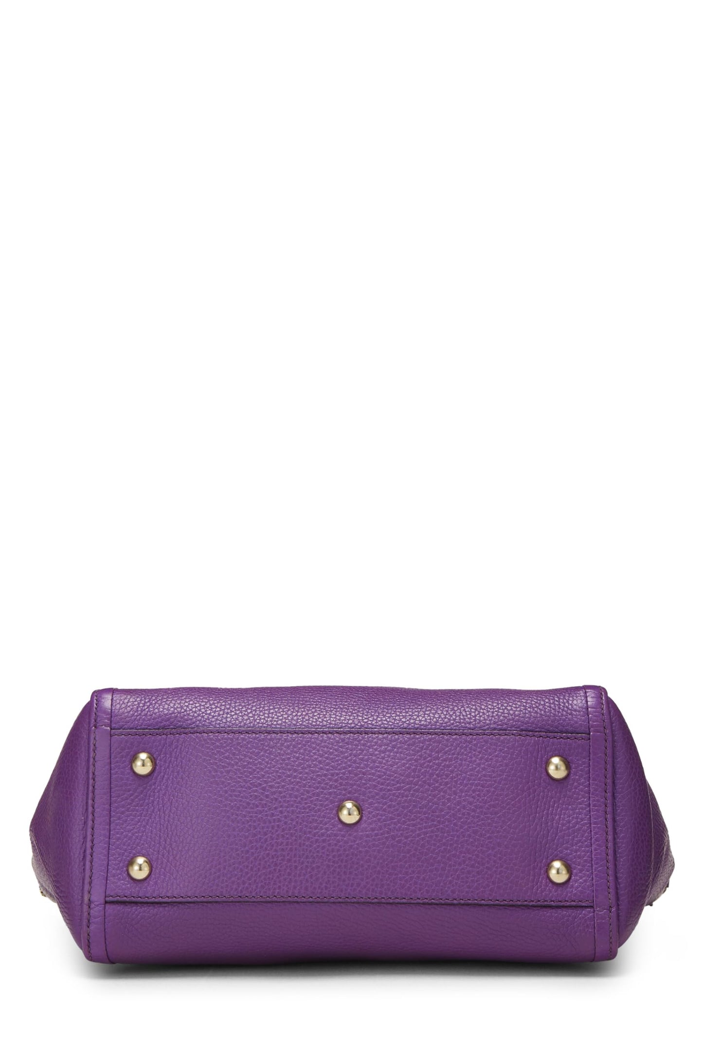 Gucci, Bolso Soho con asa superior de cuero granulado morado Pre-Loved, Púrpura