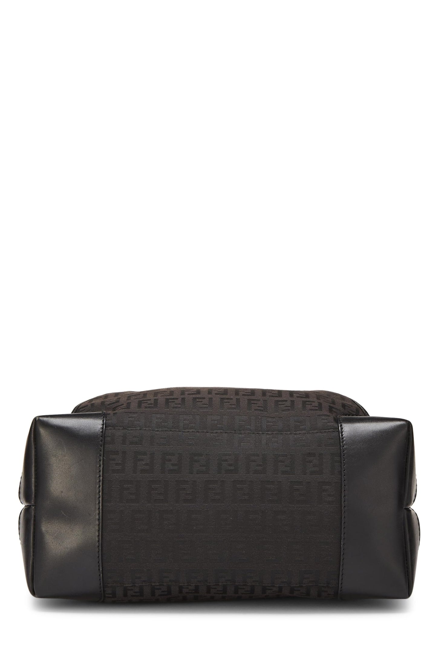 Fendi, sac hobo en toile Zucchino noir d'occasion, noir