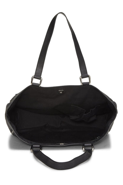 Gucci, sac fourre-tout Abbey Pocket en nylon noir GG d'occasion, noir