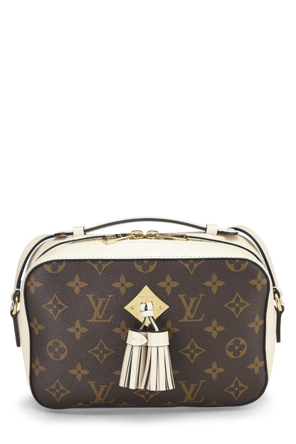 Louis Vuitton, Saintonge de lona con monograma blanco Pre-Loved, Blanco