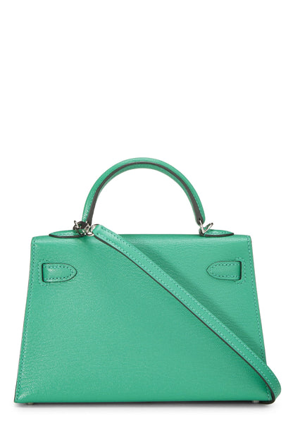 Hermès, Menthe Chèvre Mysore Kelly Sellier 20 NM d'occasion, Menthe