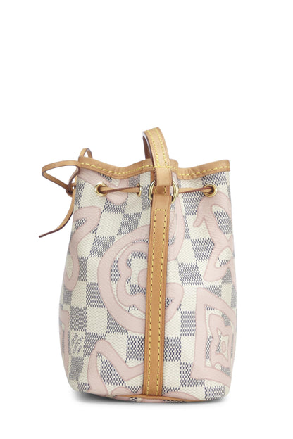 Louis Vuitton, Pré-Aimé Pink Summer Spirit Damier Azur Tahitienne Noé Nano, Blanc