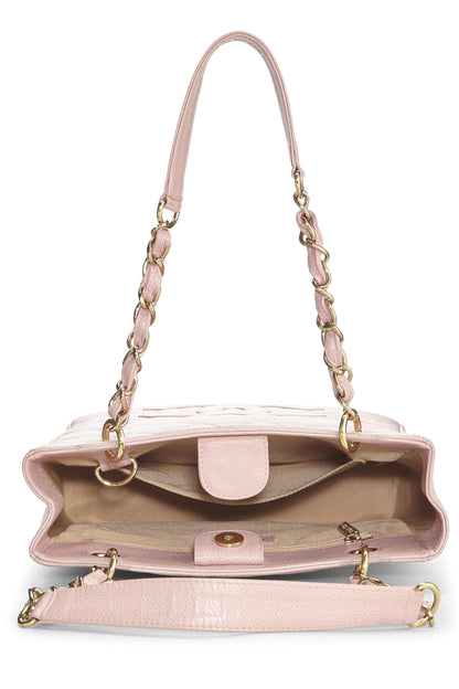 Chanel, sac cabas matelassé rose Caviar Petite d'occasion (PST), rose