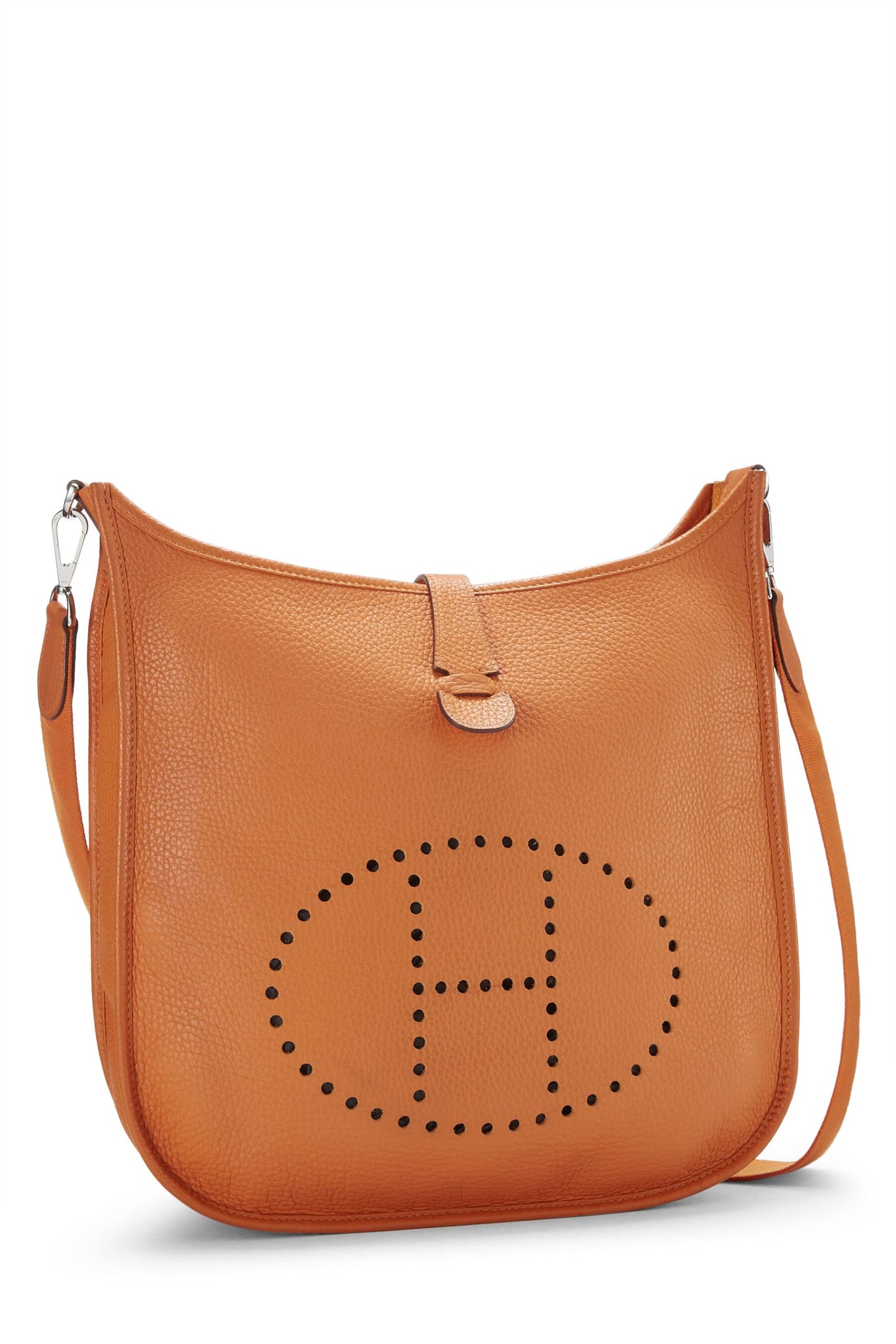 Hermès, Pre-Loved Naranja Clemence Evelyne III GM, Naranja