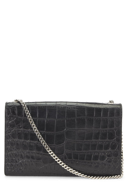 Yves Saint Laurent, Pre-Loved Black Embossed Kate Tassel Medium, Black