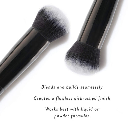 LAURA GELLER Better Than 'Block Skincare-Infused Serum Foundation Broad Spectrum SPF 50+, Sand + Foundation Makeup Brush