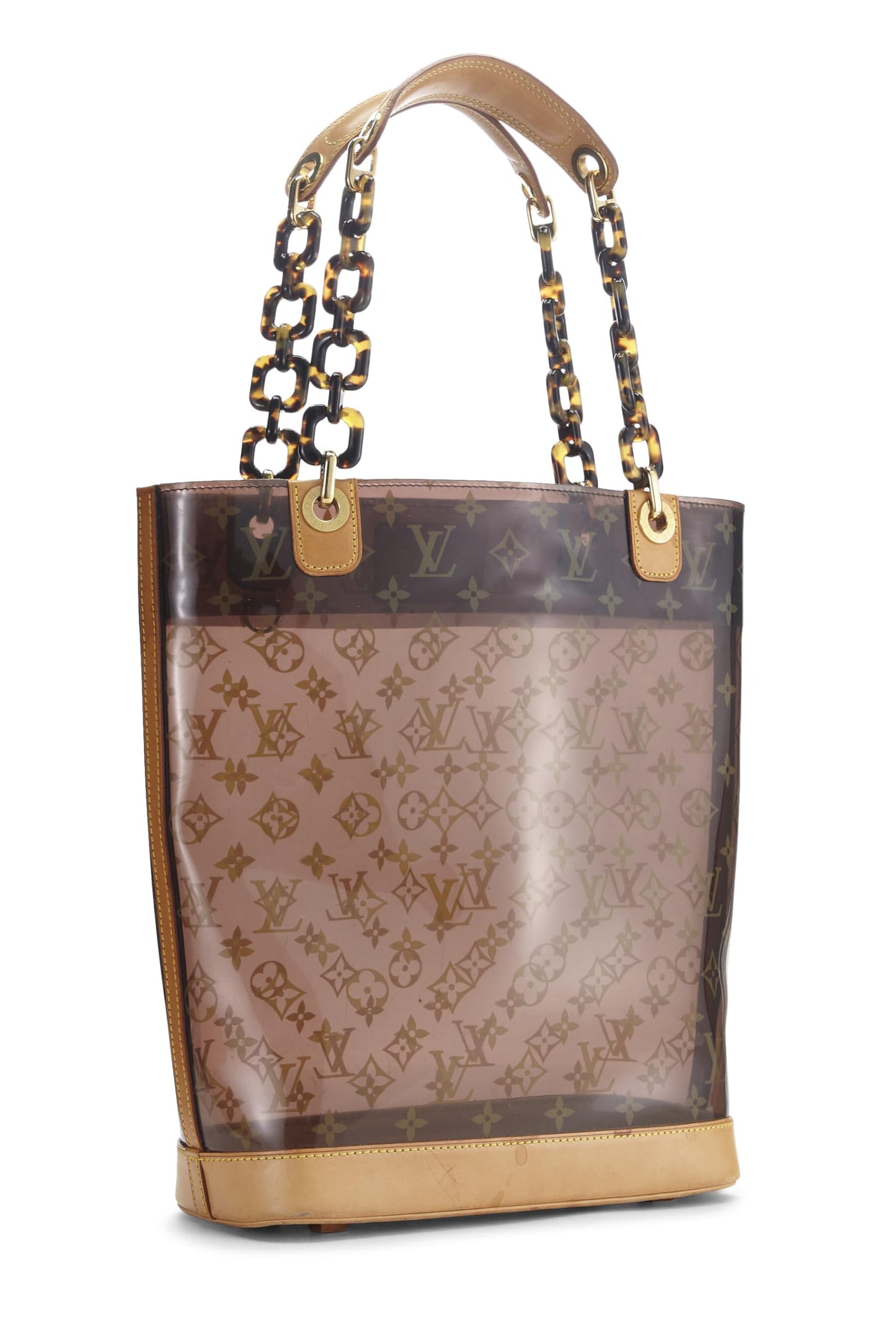 Louis Vuitton, Cabas MM en vinyle Monogram Ambre d'occasion, marron