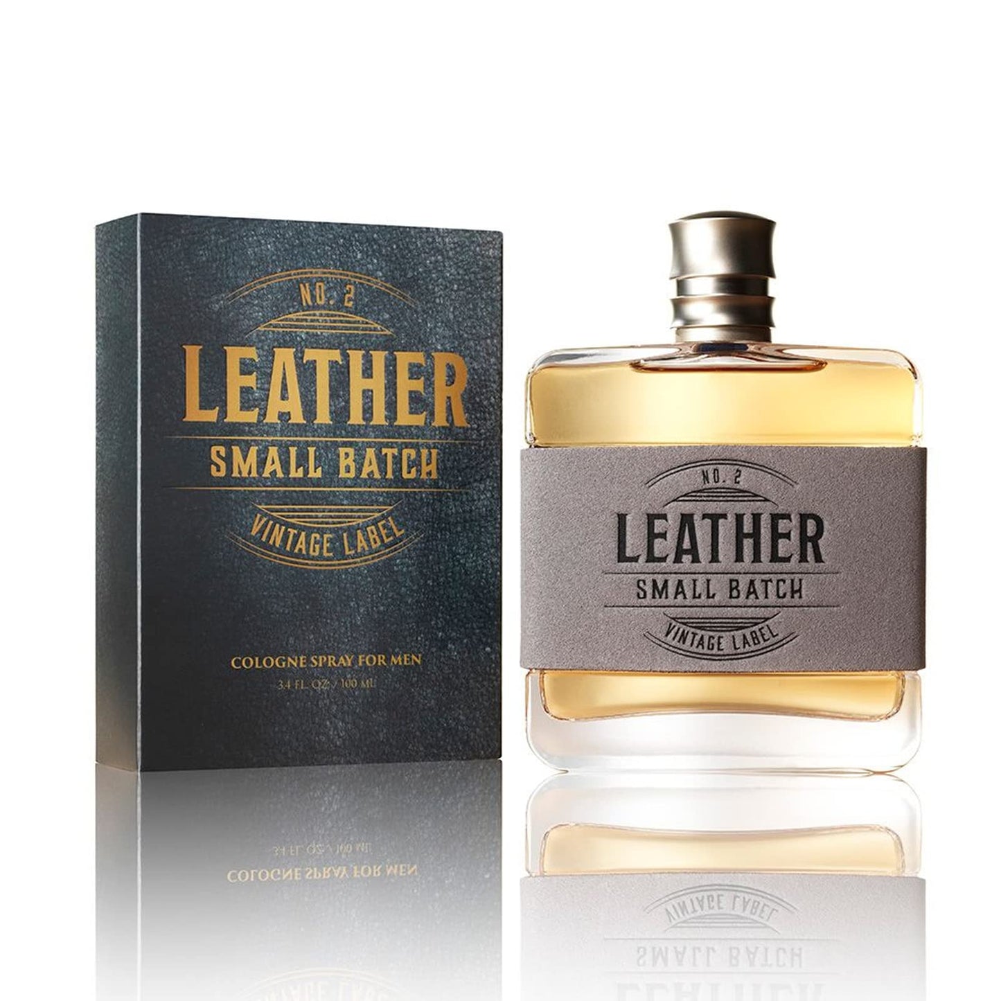 Tru Western Leather #2 Small Batch Men's Cologne, 3.4 fl oz (100 ml) - Confident, Sexy, Modern