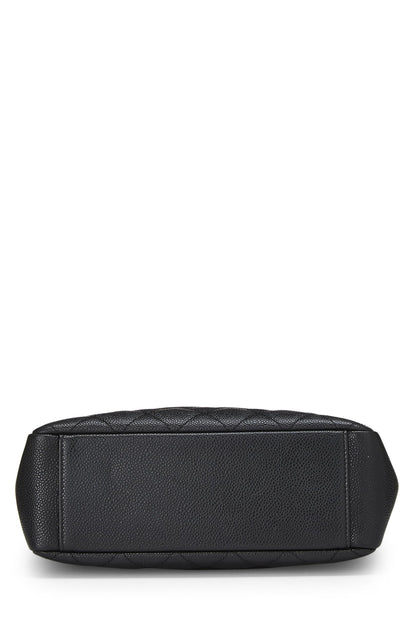 Chanel, sac cabas matelassé noir Caviar Petite d'occasion (PST), noir