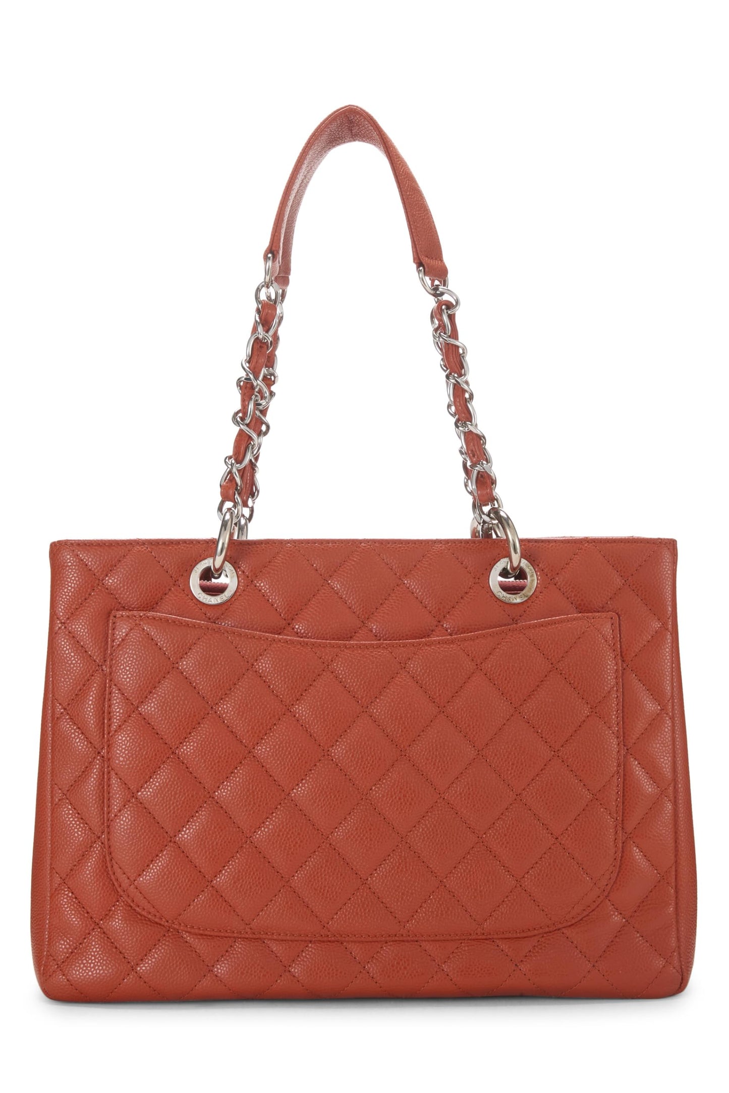 Chanel, Grand sac cabas Orange Caviar d'occasion (GST), Orange