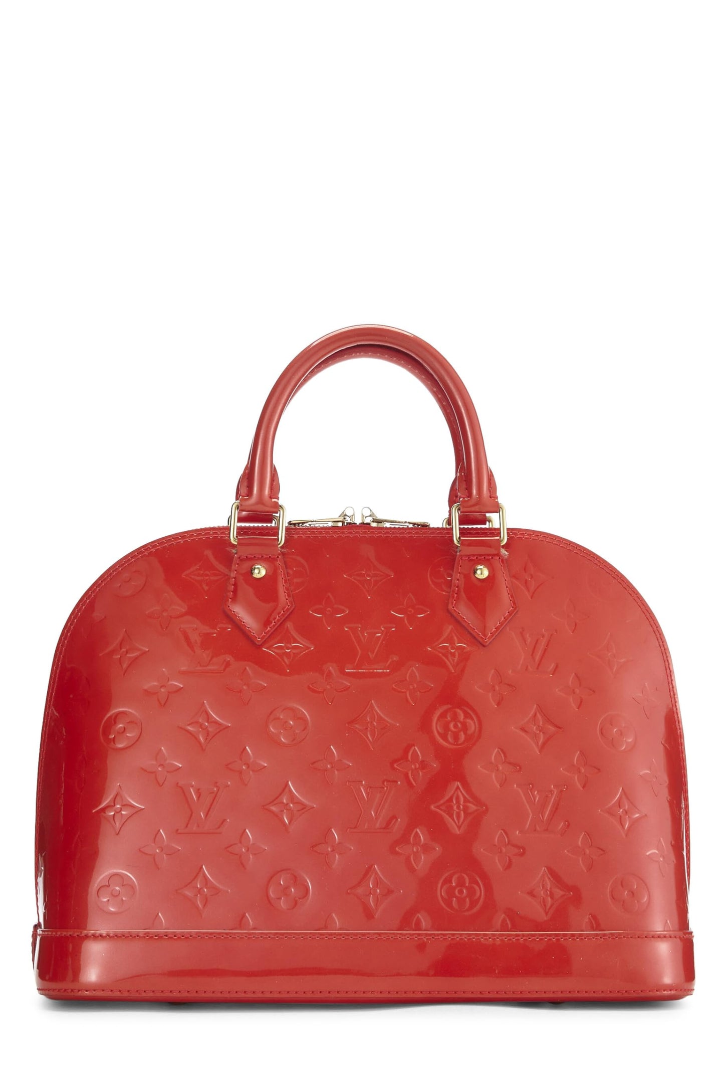 Louis Vuitton, Vernis Alma GM Orange Sunset Monogram d'occasion, Orange