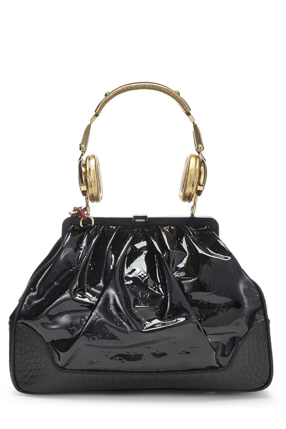 Louis Vuitton, Pre-Loved Black Monogram Vernis Les Extraordinaires Headphone Bag, Black