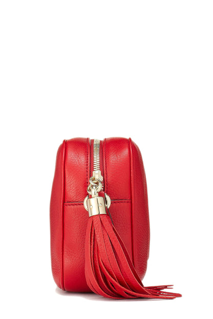 Gucci, Soho Disco en cuir grainé rouge d'occasion, rouge