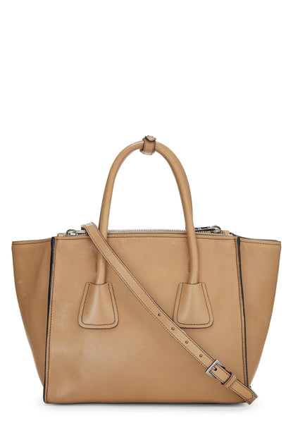 Prada, sac fourre-tout Grace Lux Concept en cuir de veau marron d'occasion, marron