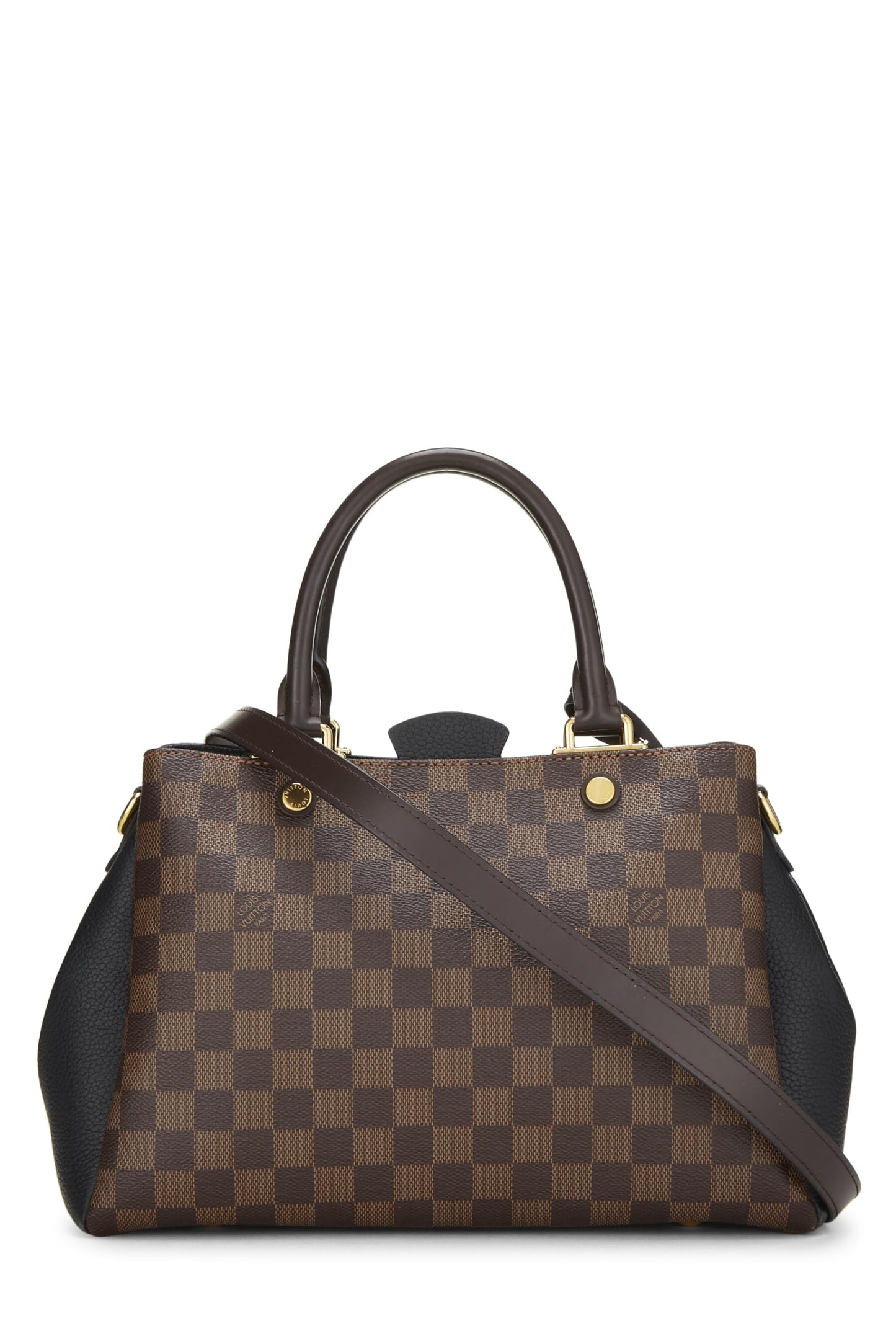 Louis Vuitton, Pre-Loved Damier Ebene Canvas & Black Leather Brittany, Black