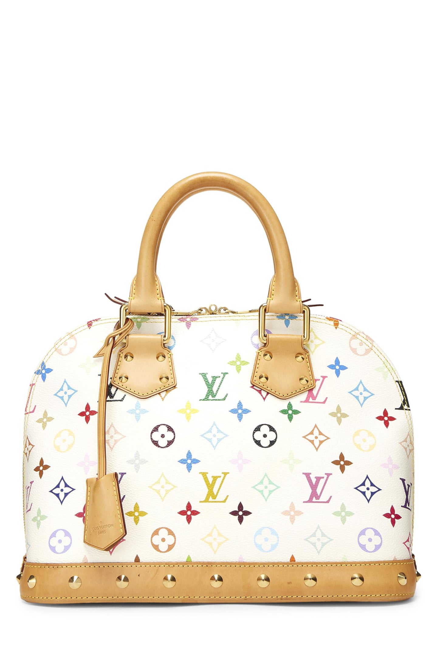 Louis Vuitton, Takashi Murakami x Louis Vuitton Alma PM Blanc Monogram Multicolore d'occasion, Blanc