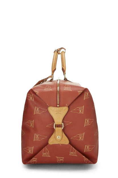 Louis Vuitton, Lienzo revestido rojo Pre-Loved America's Cup Sac Cabourg, Rojo