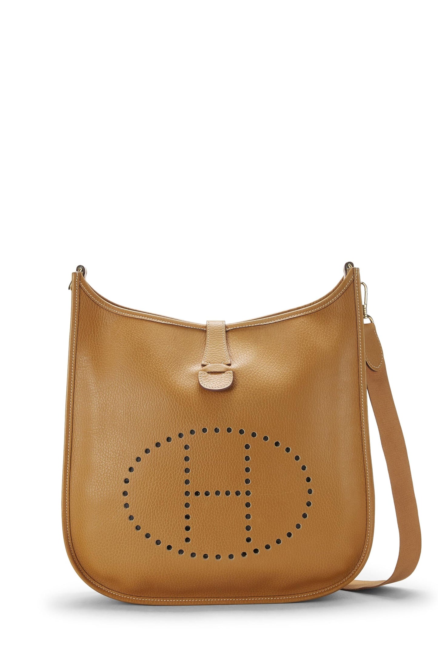 Hermès, Pre-Loved Caramel Clemence Evelyne I GM, NUTURAL