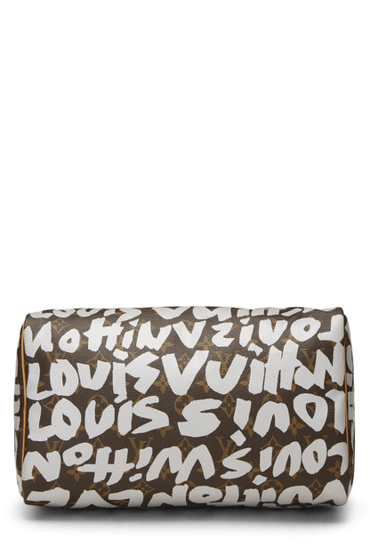 Louis Vuitton, Pre-Loved Stephen Sprouse x Louis Vuitton Monograma Gris Graffiti Speedy 30, Gris