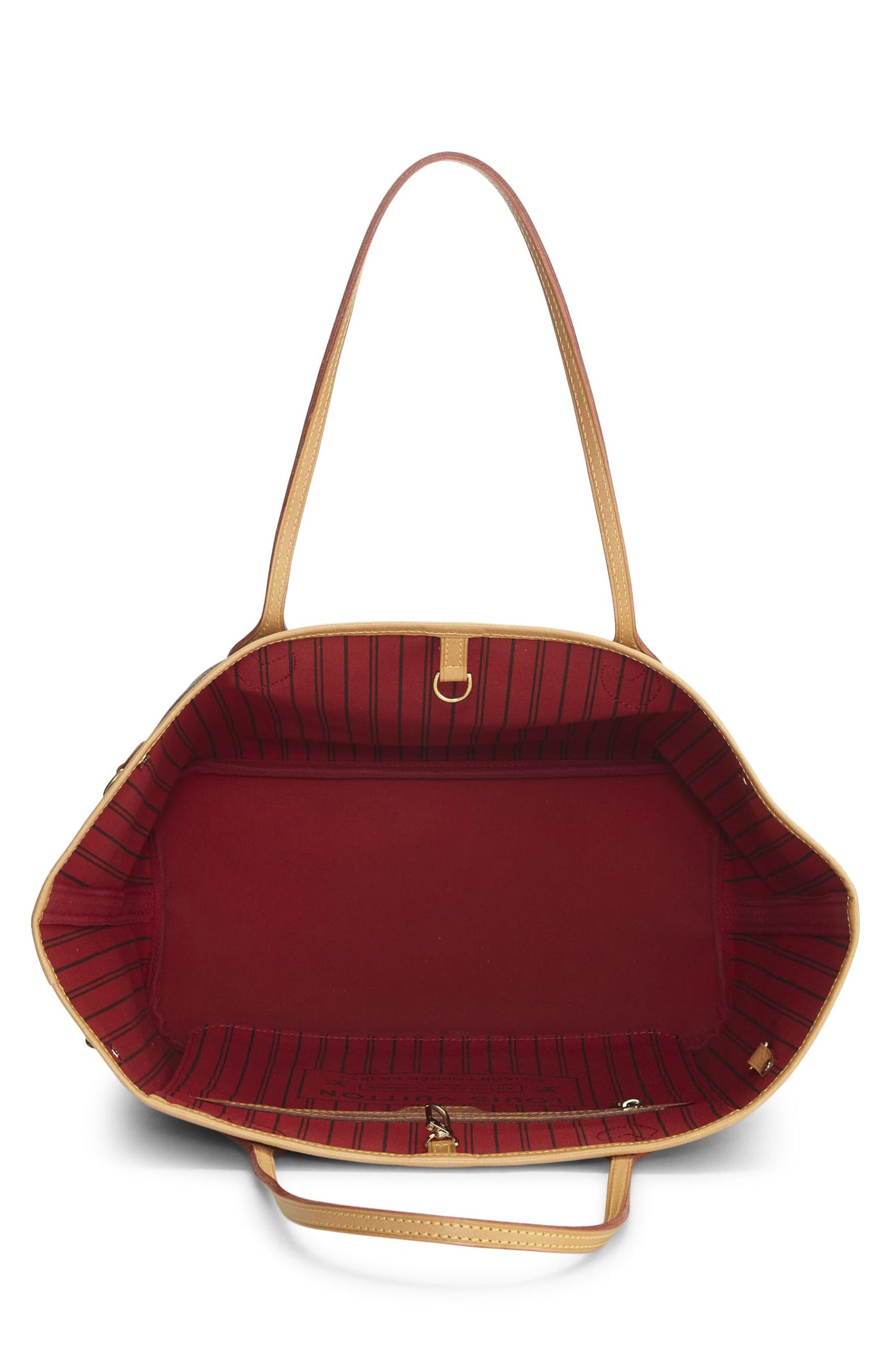 Louis Vuitton, Neverfull MM de lona con monograma rojo Pre-Loved, Rojo