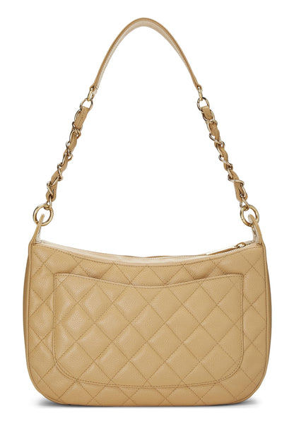 Chanel, Pre-Loved Beige Caviar Timeless 'CC' Shoulder Bag, Beige