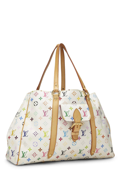 Louis Vuitton, Takashi Murakami x Louis Vuitton Blanc Monogram Multicolore Aurelia GM, Blanc