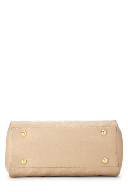 Louis Vuitton, Pre-Loved Beige Monogram Empreinte Montaigne MM, Beige