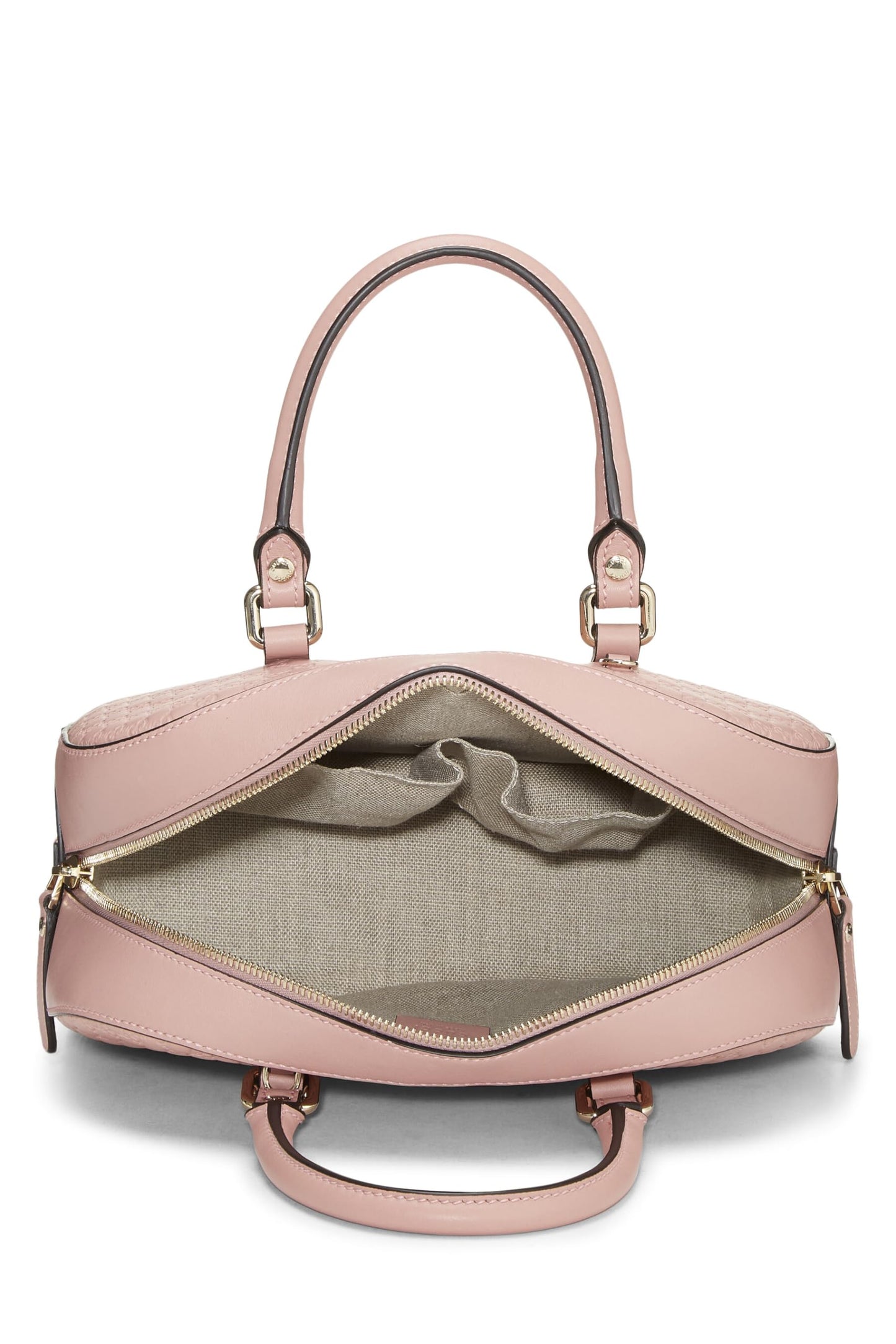 Gucci, sac à main convertible en cuir Microguccissima rose d'occasion, rose