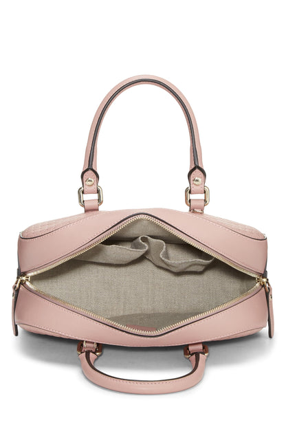 Gucci, sac à main convertible en cuir Microguccissima rose d'occasion, rose