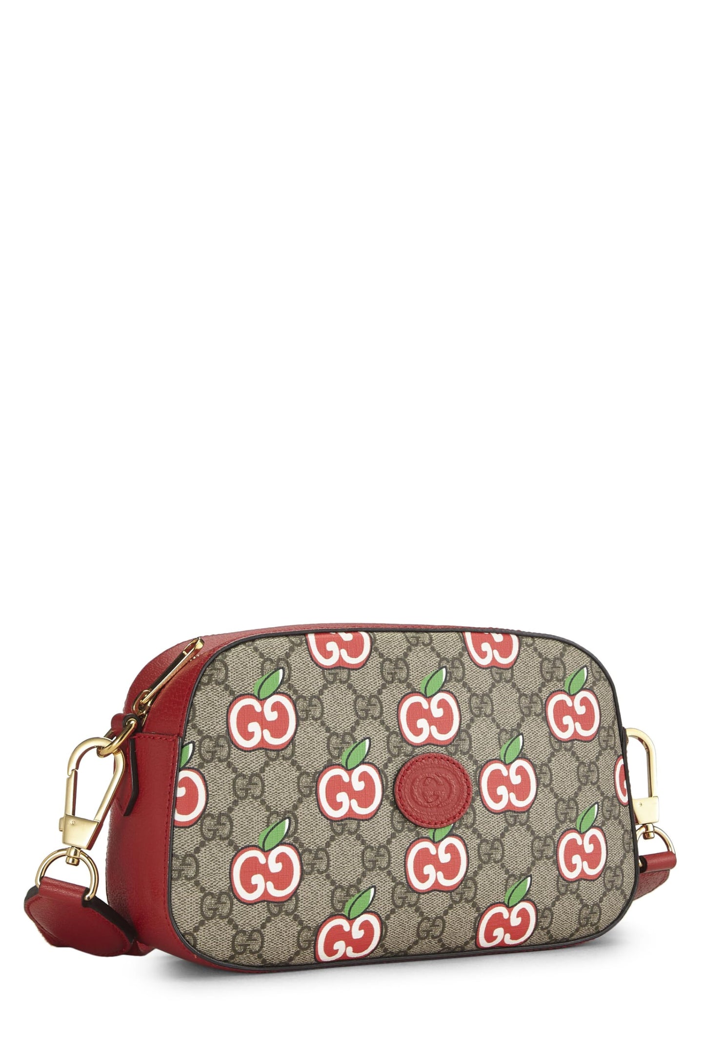 Gucci, Pre-Loved Red Original GG Supreme Canvas Apple Camera Bag, Red