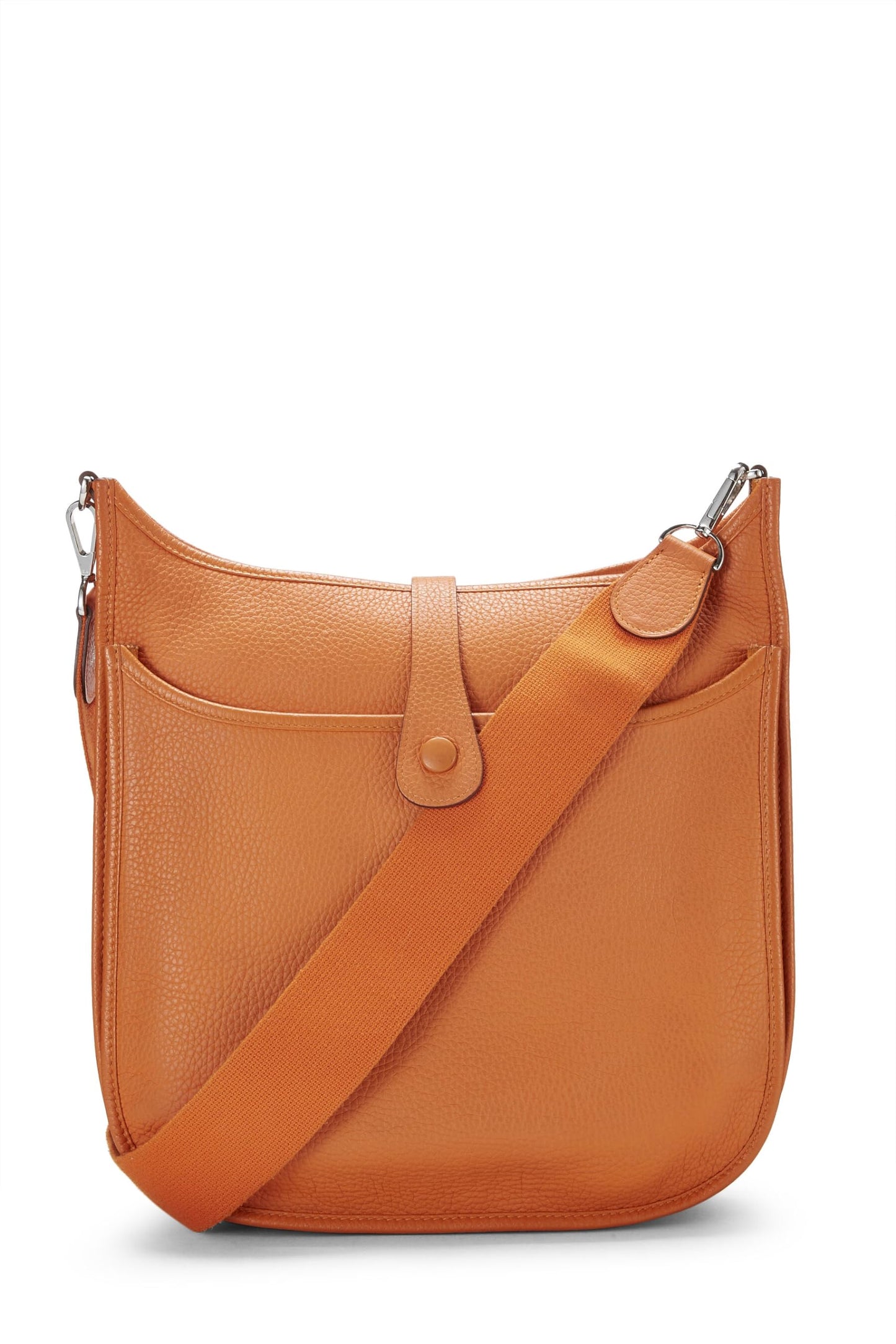 Hermès, Pre-Loved Naranja Clemence Evelyne III GM, Naranja