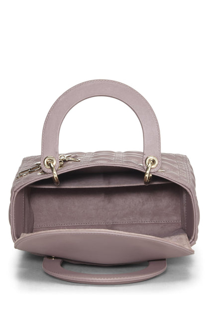 Dior, Lady Dior Medium en cuir d'agneau matelassé Cannage violet d'occasion, violet