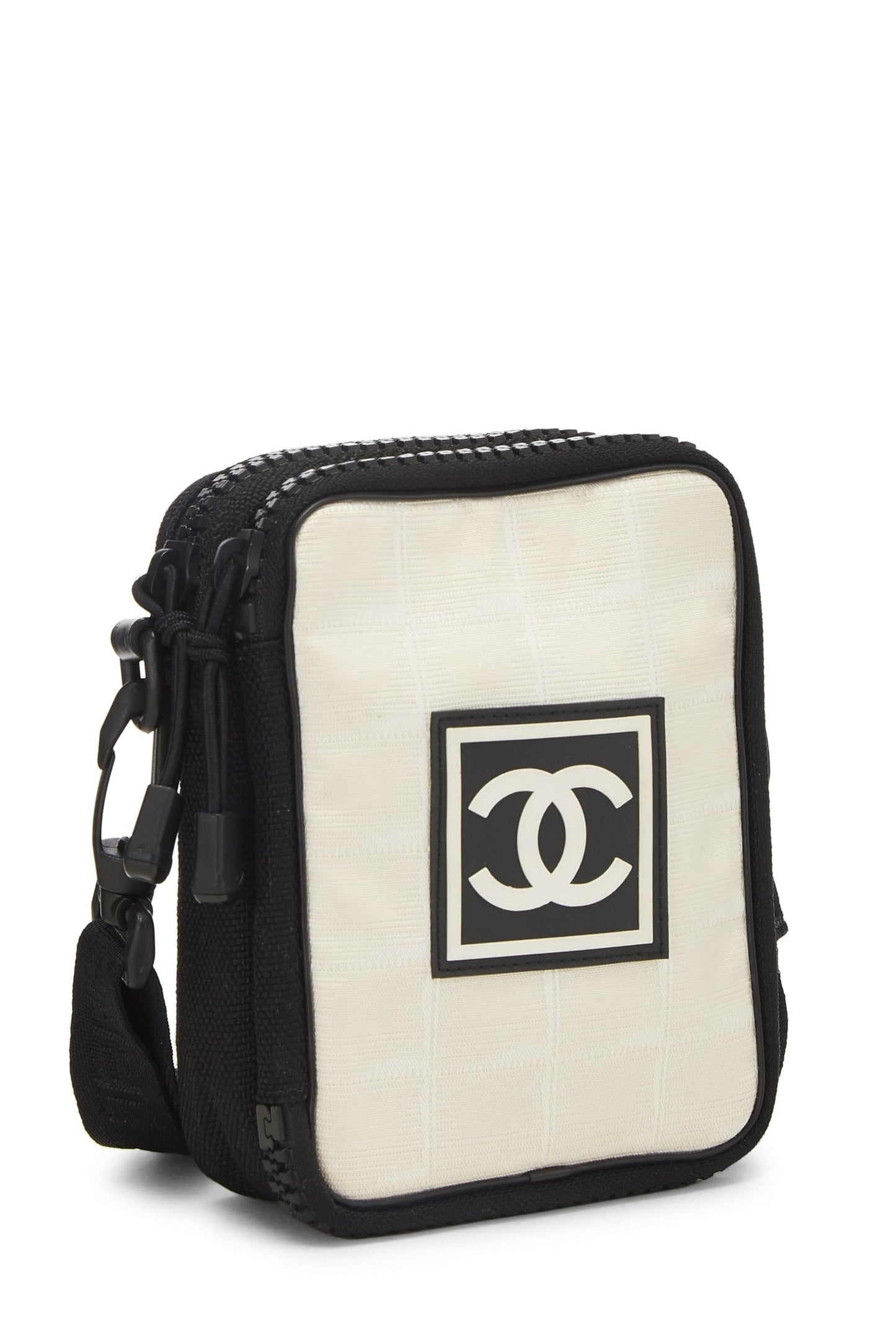 Chanel, Mini sac à bandoulière Sportline blanc d'occasion, blanc