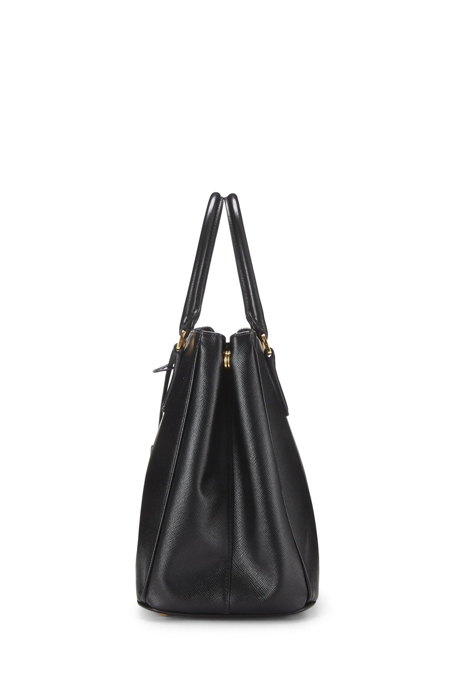 Prada, grand sac fourre-tout exécutif en saffiano noir d'occasion, noir