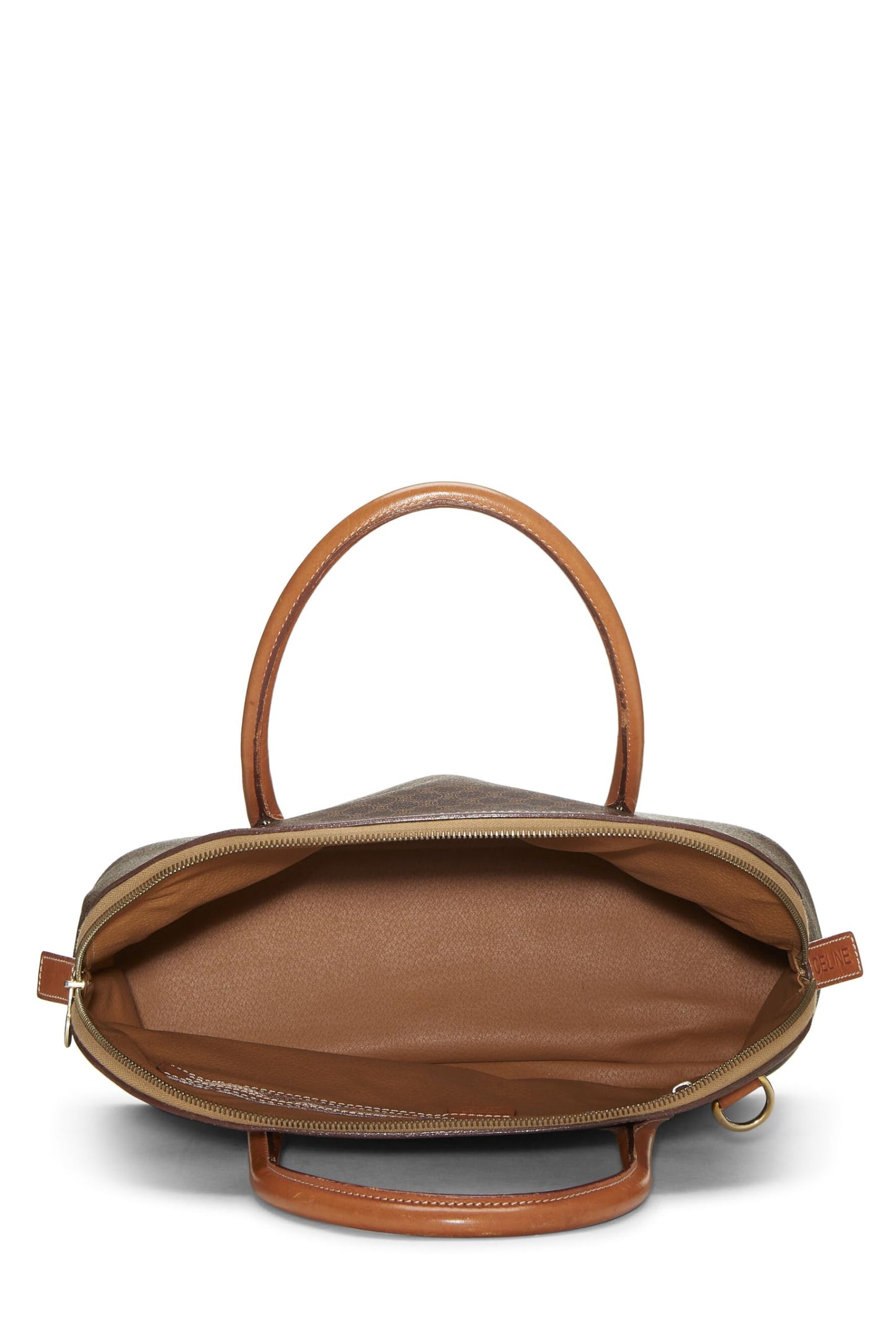 Céline, Pre-Loved Brown Macadam Coated Canvas Handbag, Brown