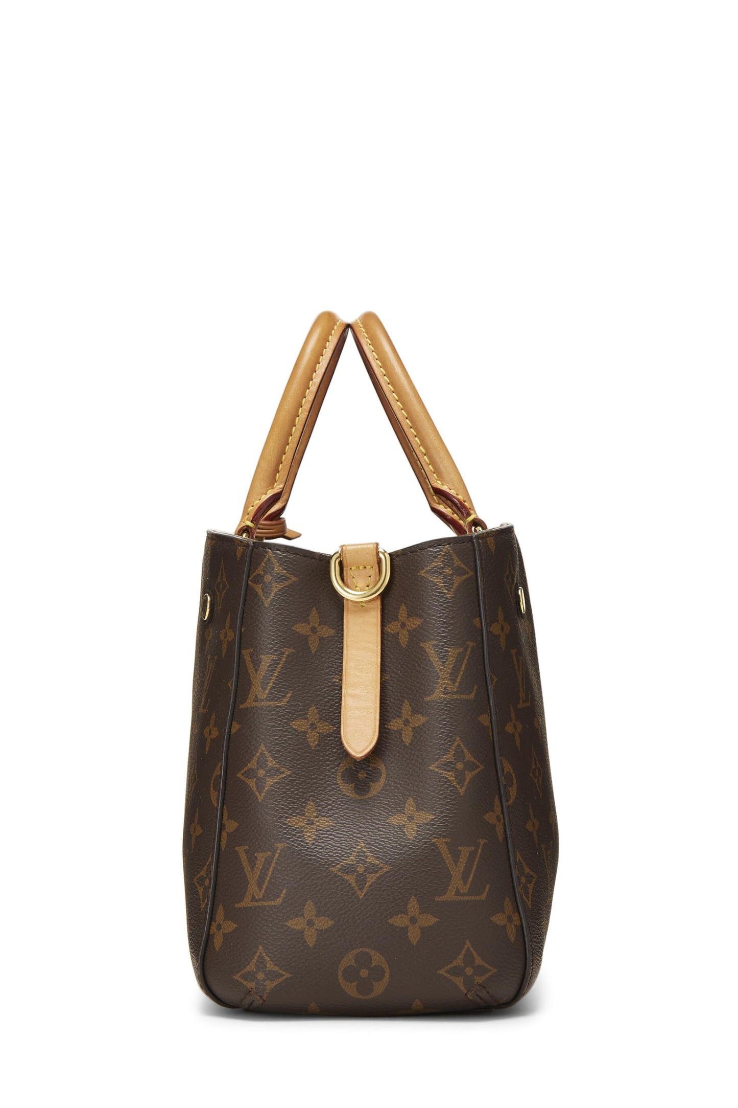 Louis Vuitton, bolso de lona Monogram Montaigne BB usado, marrón