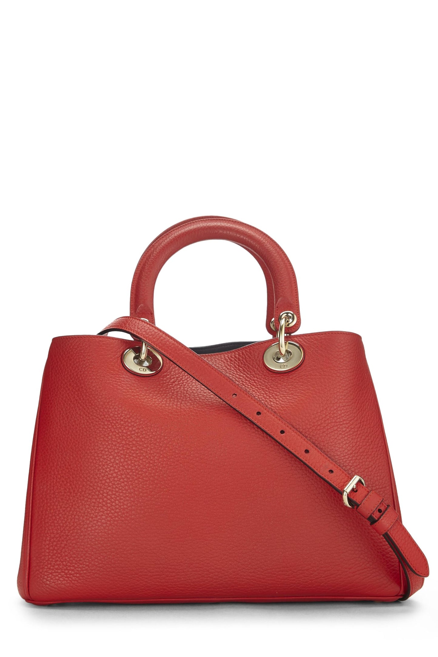 Dior, Pre-Loved Red Leather Diorissimo Medium, Red