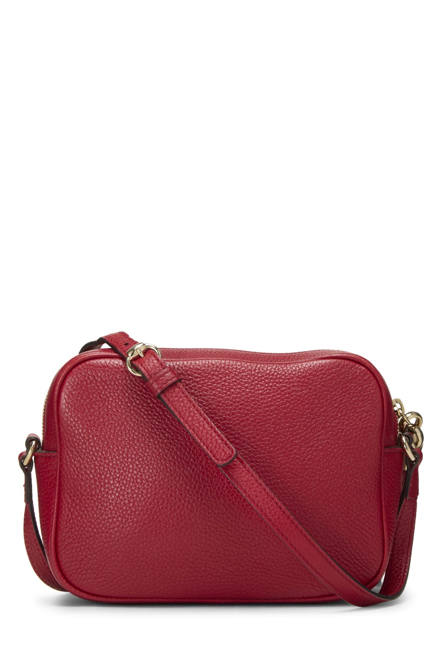 Gucci, Pre-Loved Red Grained Leather Soho Disco, Red