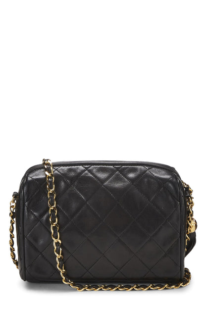 Chanel, Pre-Loved Black Lambskin Pocket Camera Bag Mini, Black