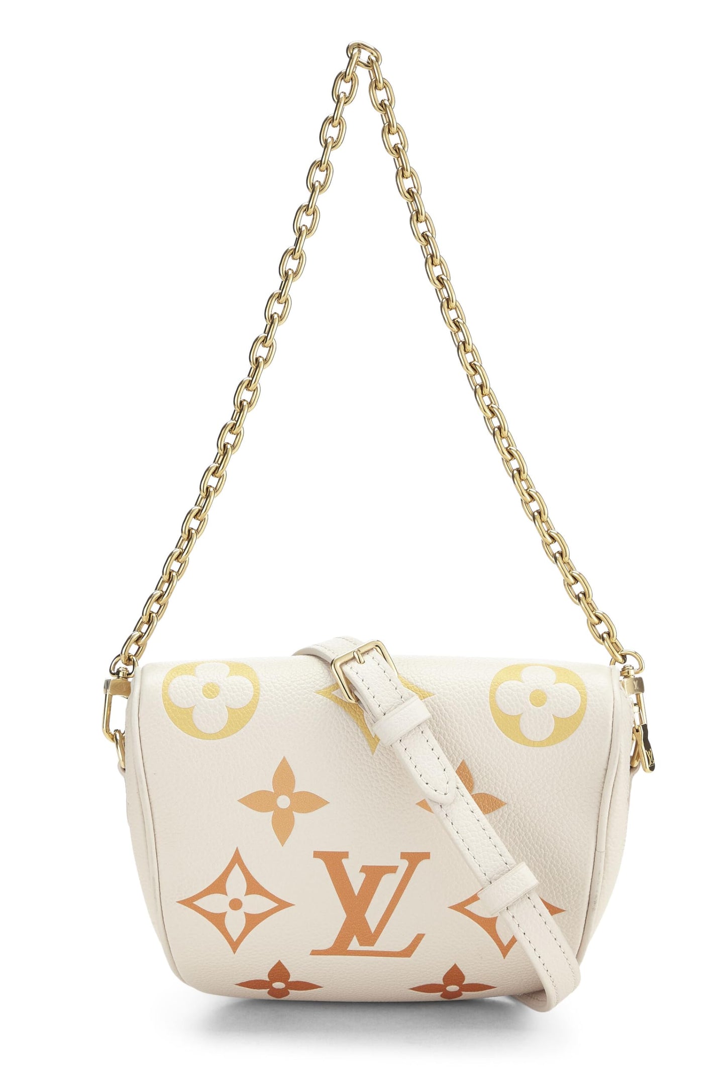 Louis Vuitton, Riñonera Empreinte Mini con monograma gigante color crema Pre-Loved, Crema