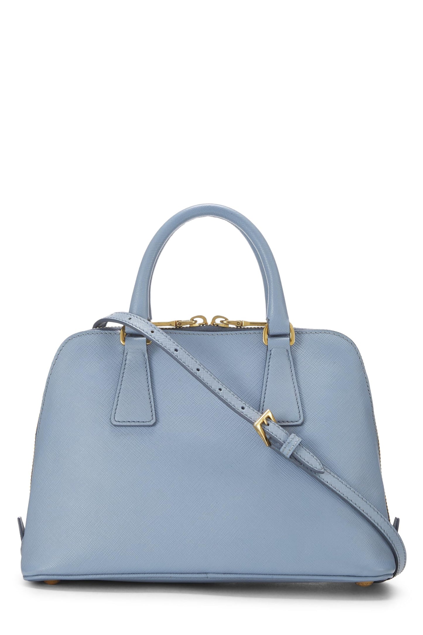 Prada, Pre-Loved Blue Saffiano Promenade Pequeño, Azul