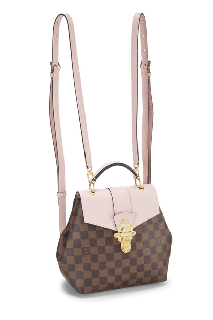 Louis Vuitton, Mochila Damier Ebene Clapton rosa pre-Loved, Rosa