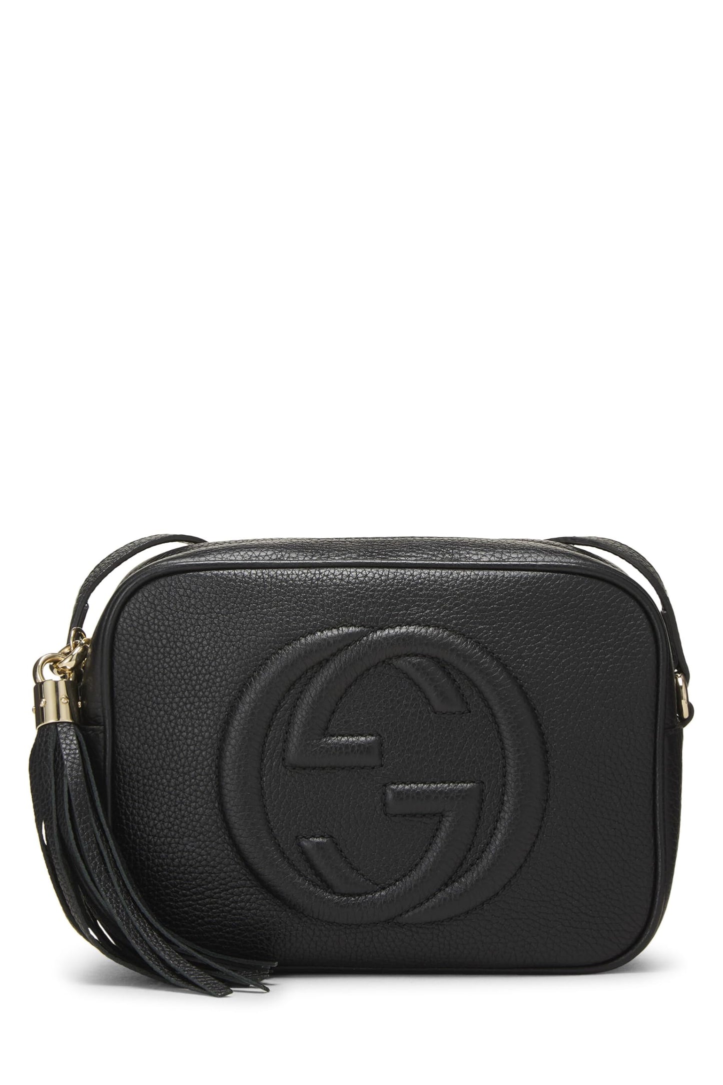 Gucci, sac disco Soho en cuir noir d'occasion, noir