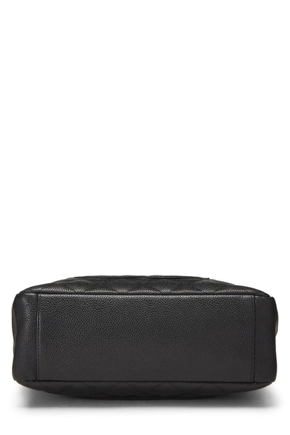 Chanel, sac cabas matelassé noir Caviar Petite d'occasion (PST), noir