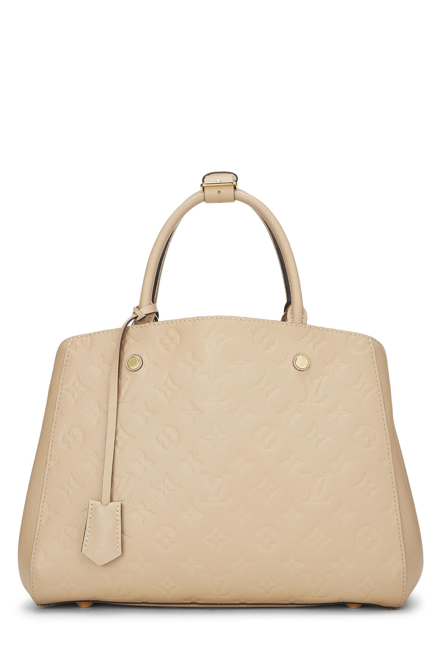 Louis Vuitton, Pre-Loved Dune Monogram Empreinte Montaigne MM, Beige