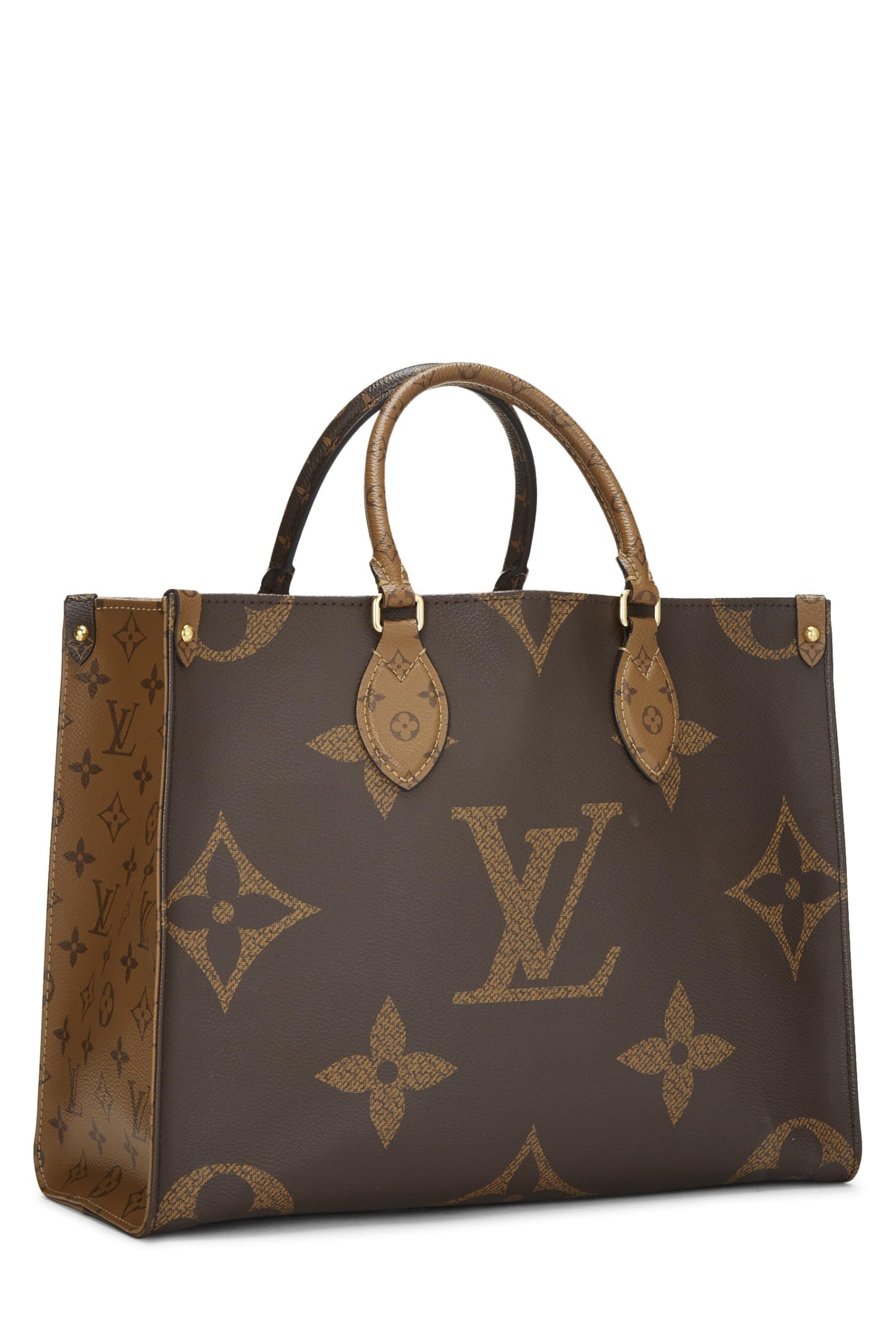 Louis Vuitton, Pre-Loved Brown Giant Monogram On The Go MM, Brown