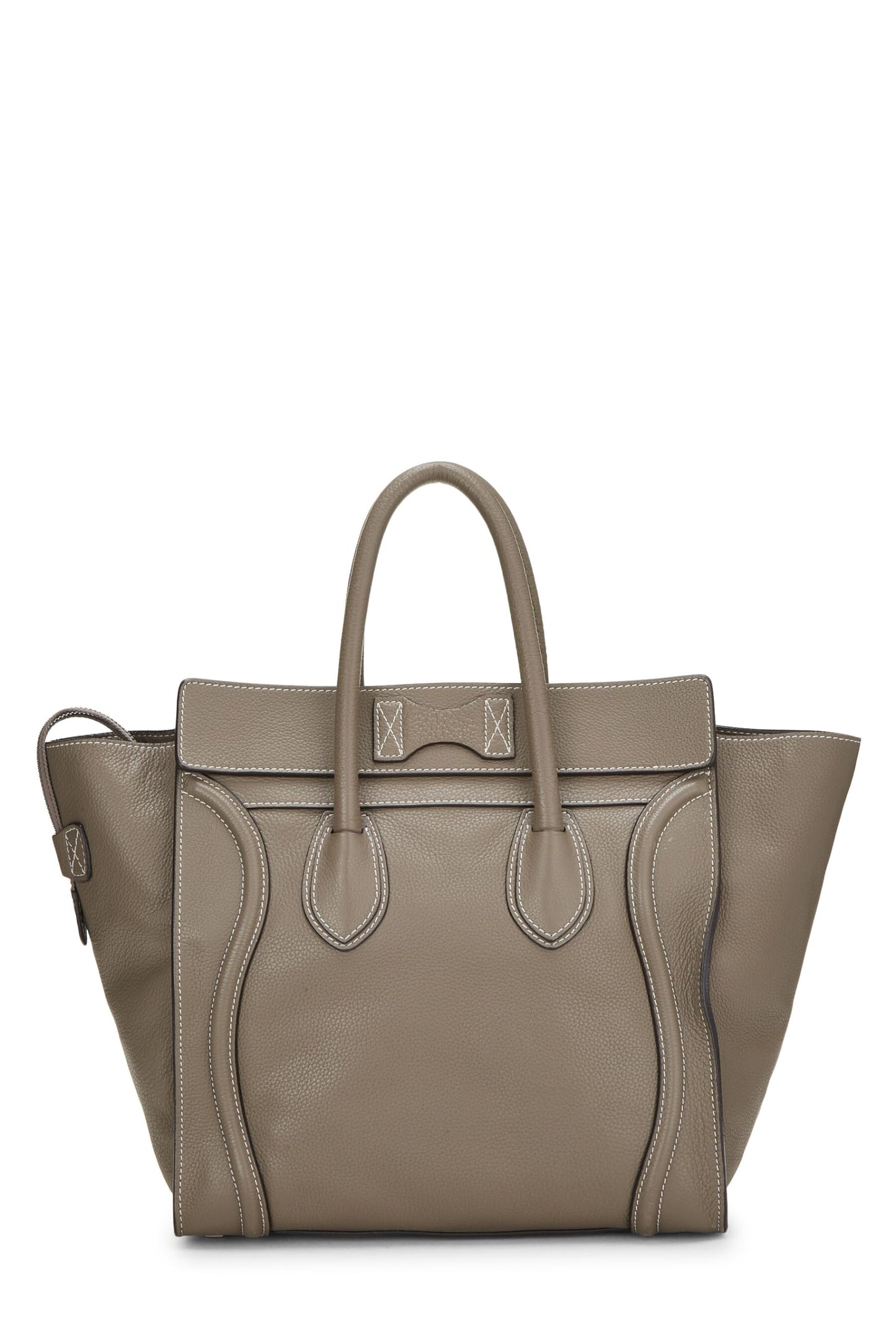 Céline, Pre-Loved Grey Calfskin Leather Luggage Mini, Grey