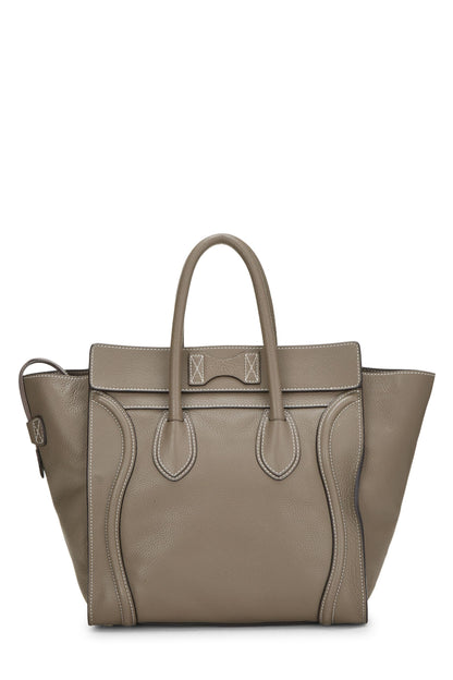 Céline, Mini valise en cuir de veau gris d'occasion, gris